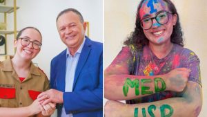 VÍDEO: Brandão recebe aluna do colégio militar aprovada para Medicina na USP