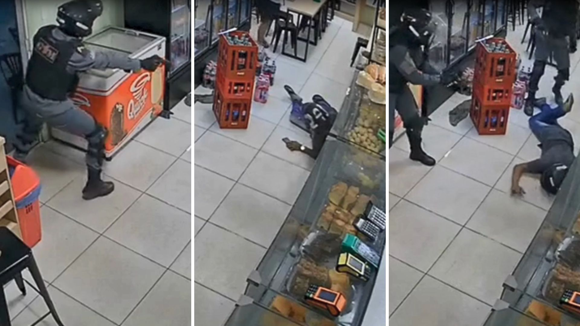 VÍDEO: PM reage e impede assalto a padaria, em São Luís