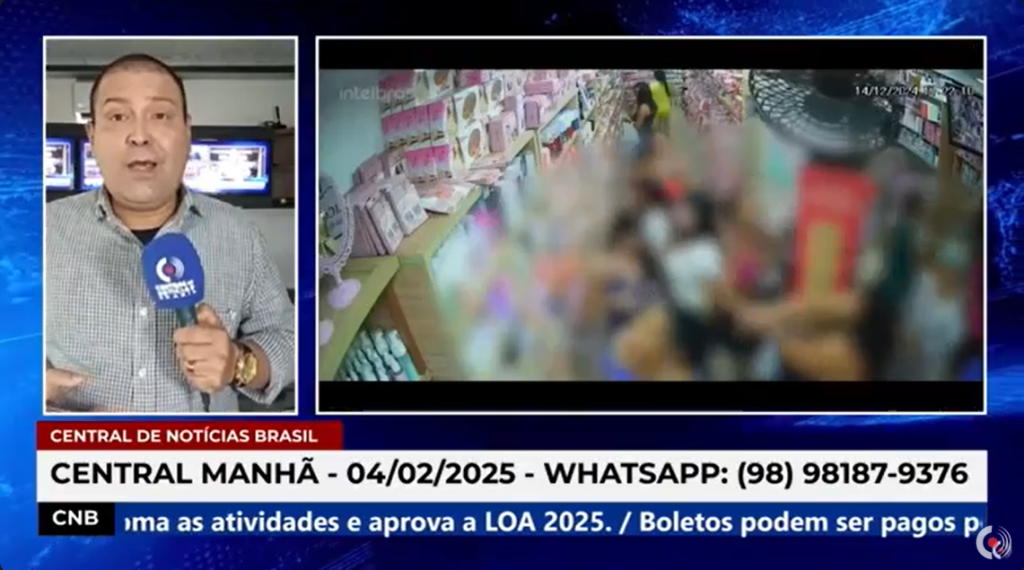 Presa suspeita de tentar matar mulher a facadas dentro de loja