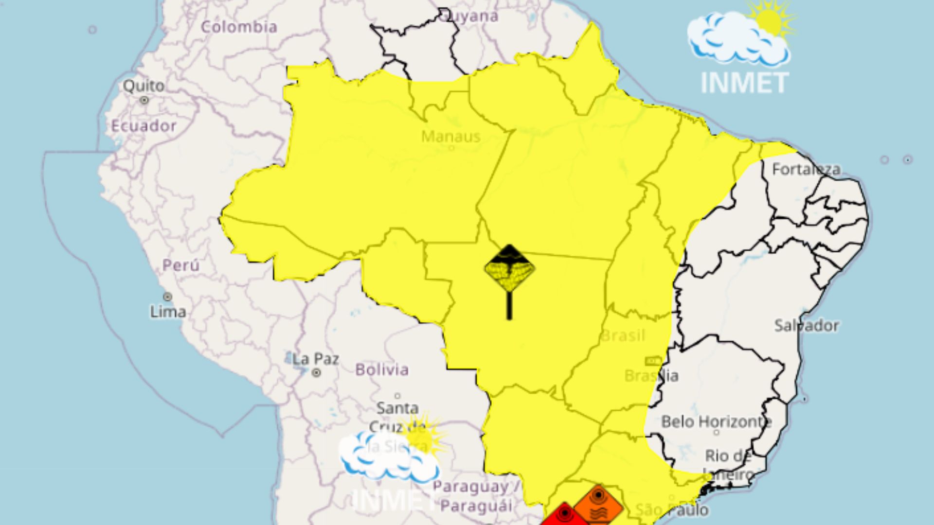 MA segue em alerta amarelo para chuvas intensas até esta quinta (13)