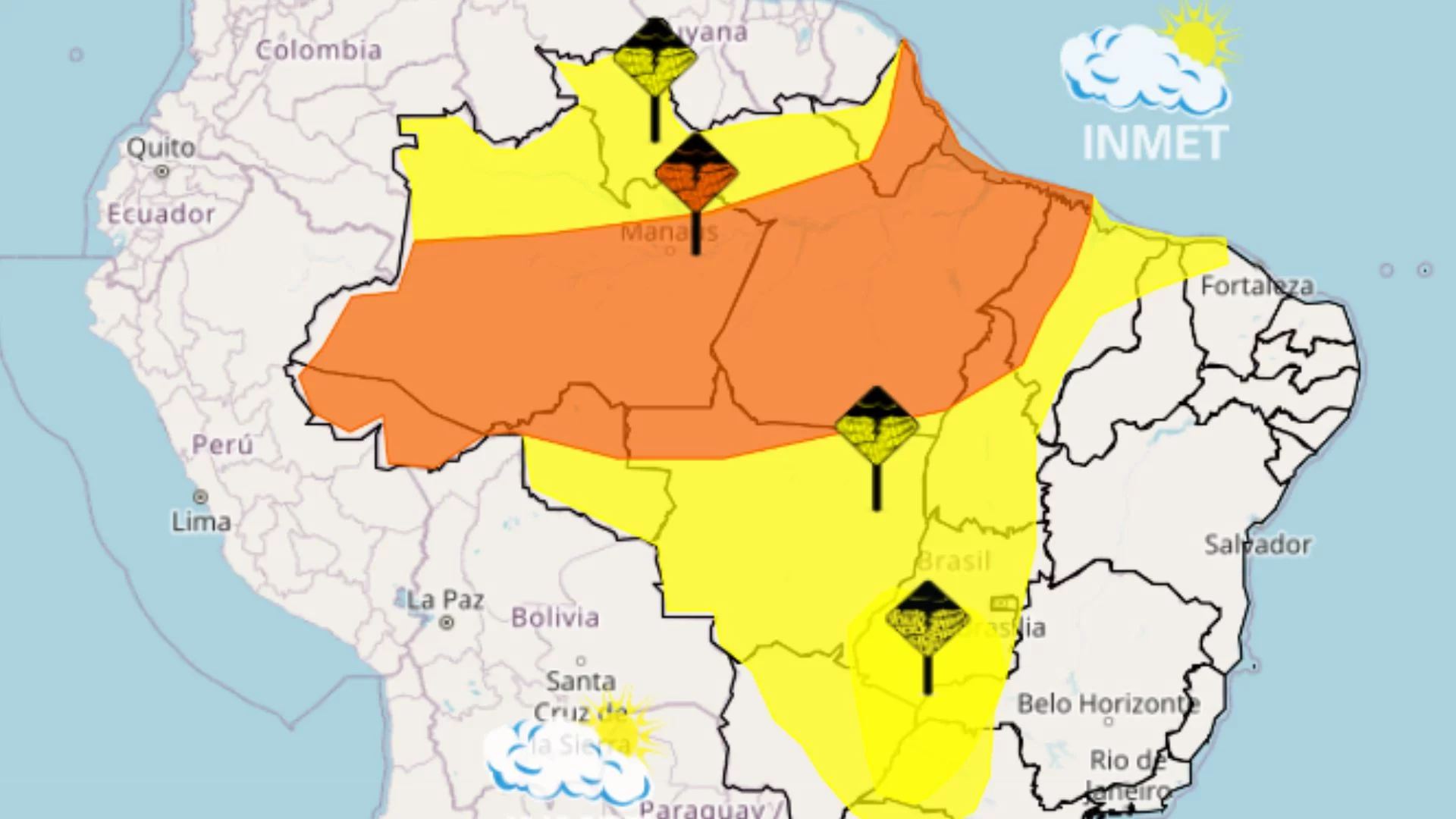 INMET emite novos alertas para chuvas intensas no MA