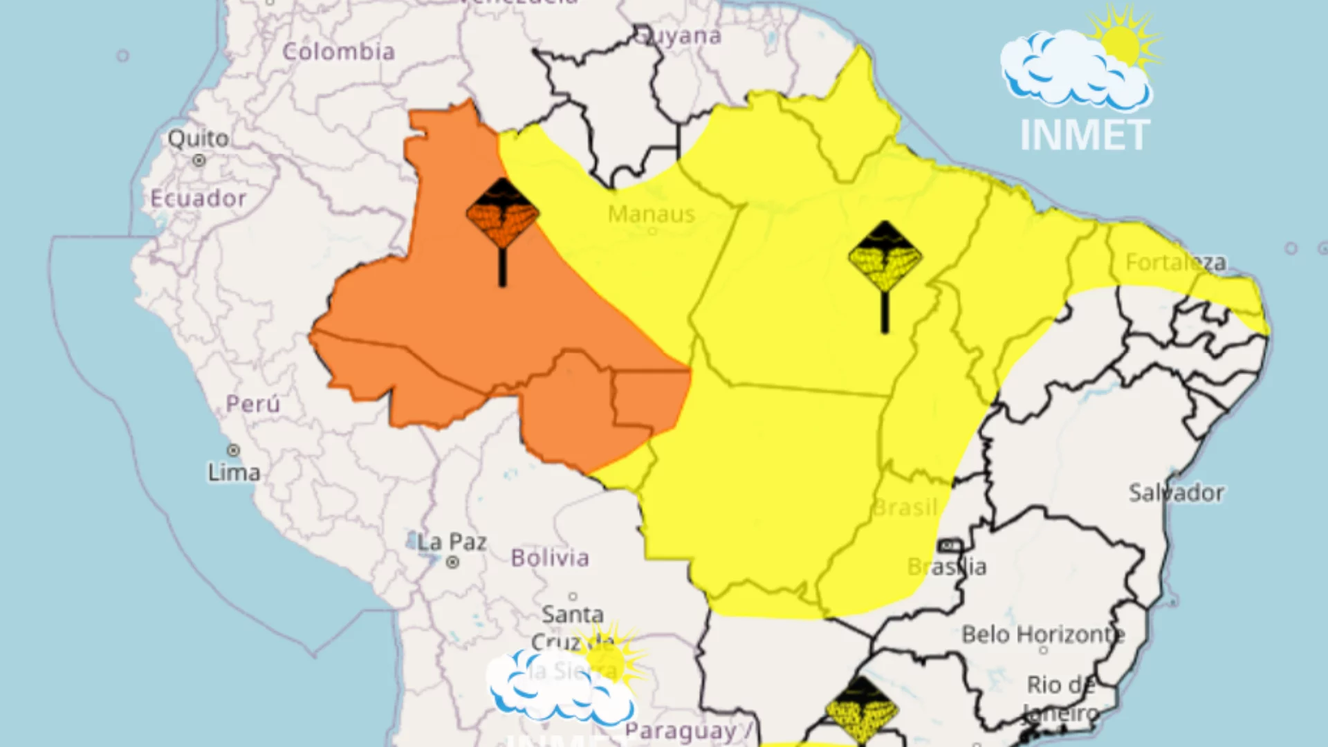 INMET emite novos alertas para chuvas no Maranhão
