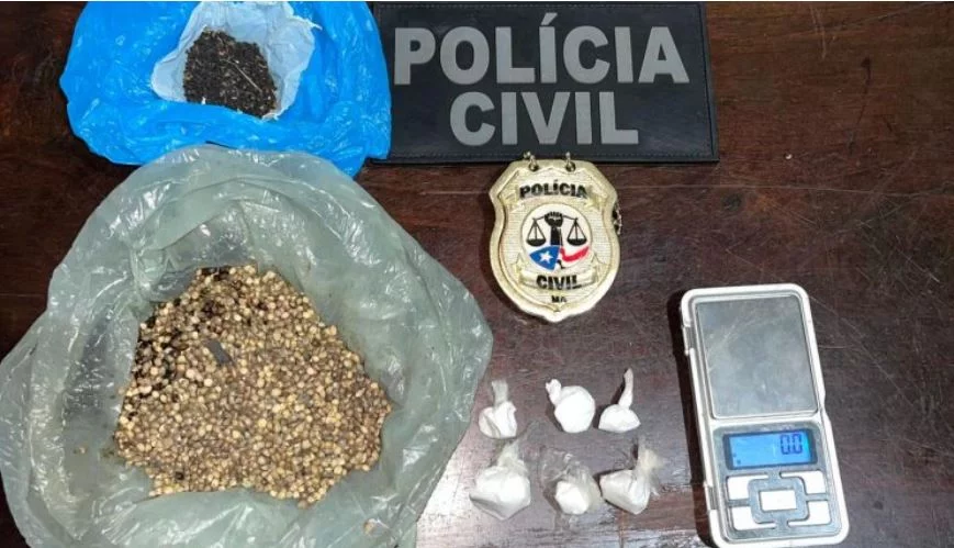 Mulher é detida por tráfico de drogas no município de Grajaú