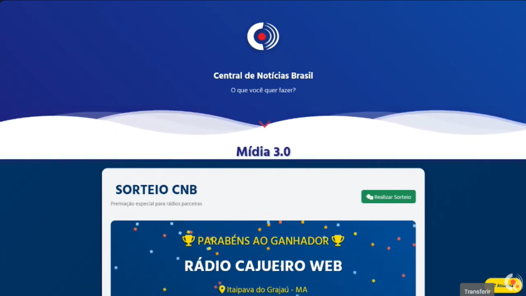 Veja quem foram os três ganhadores do sorteio ao vivo!