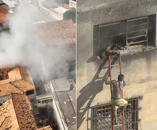 Incêndio atinge fábrica de fantasias de carnaval e resgate é dramático