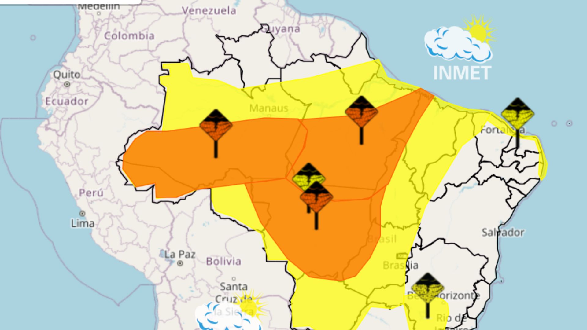 MA tem 40 cidades em alerta laranja para chuvas até quinta (27)