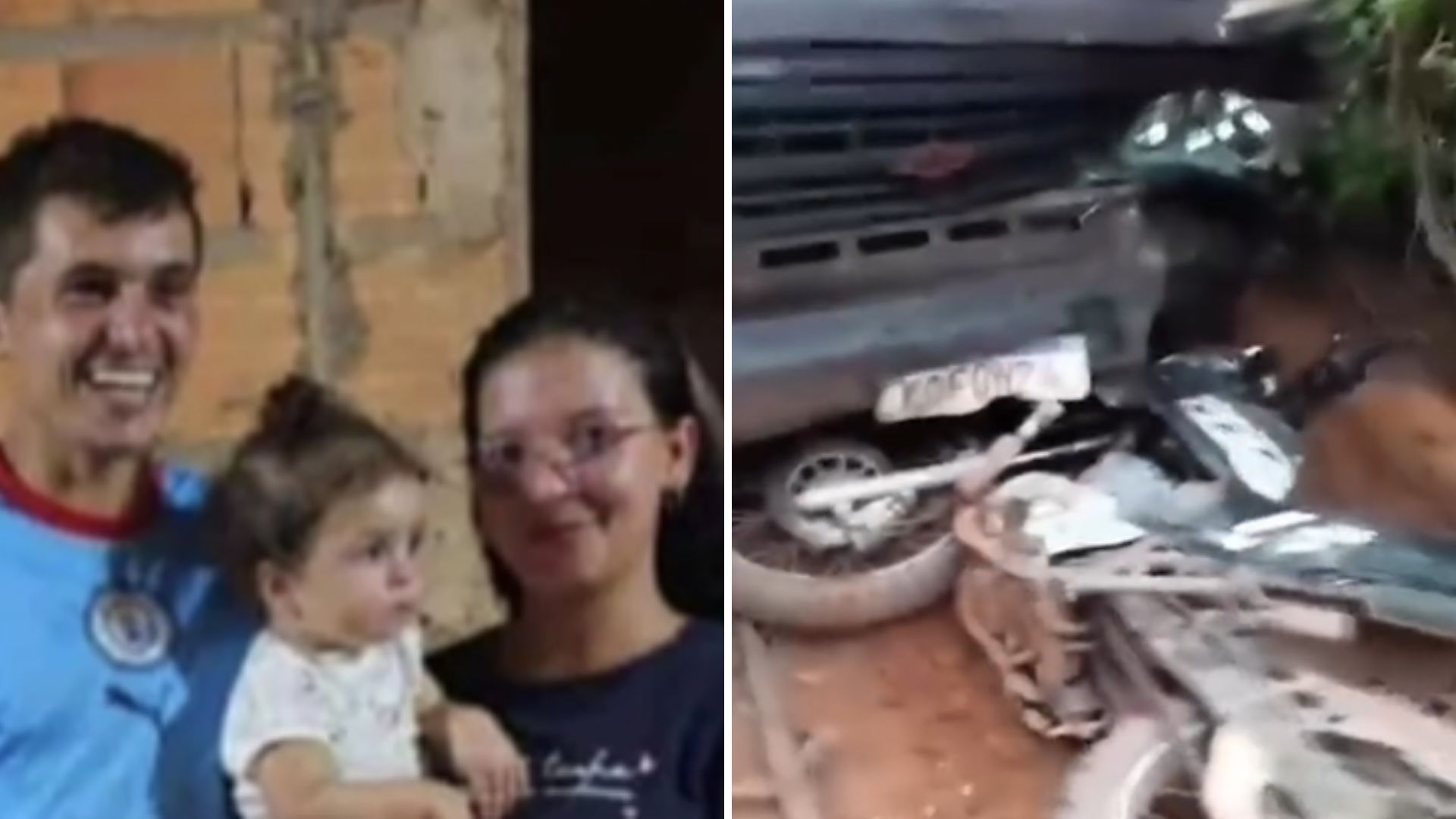 VÍDEO: Pai, mãe e filha morrem em grave acidente na zona rural de Arame