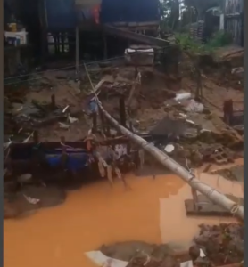 Intensas chuvas colocam em risco residências na área da Portelinha, em São Luís