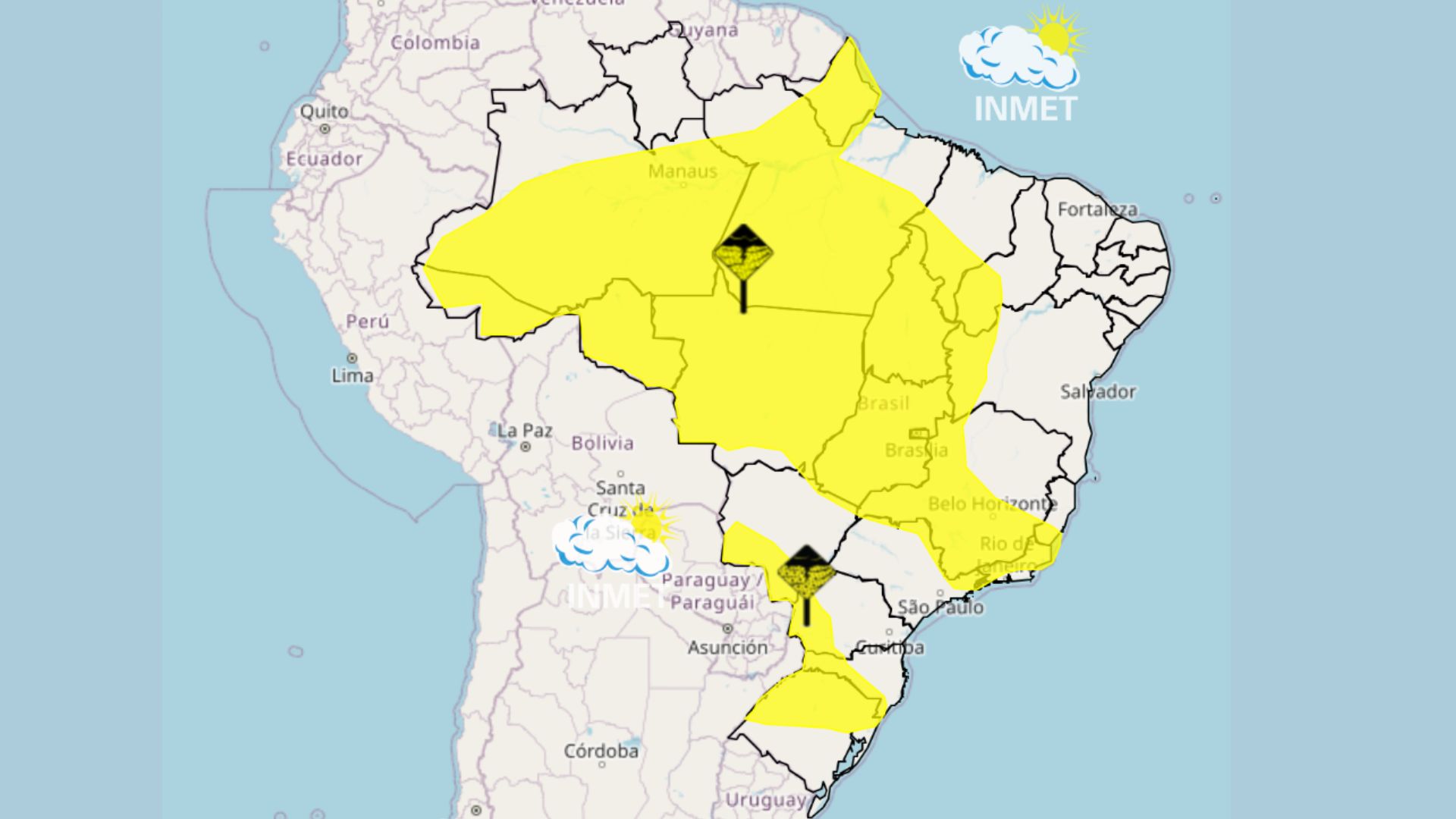Sudoeste do MA tem alerta amarelo para chuvas nesta segunda (24)