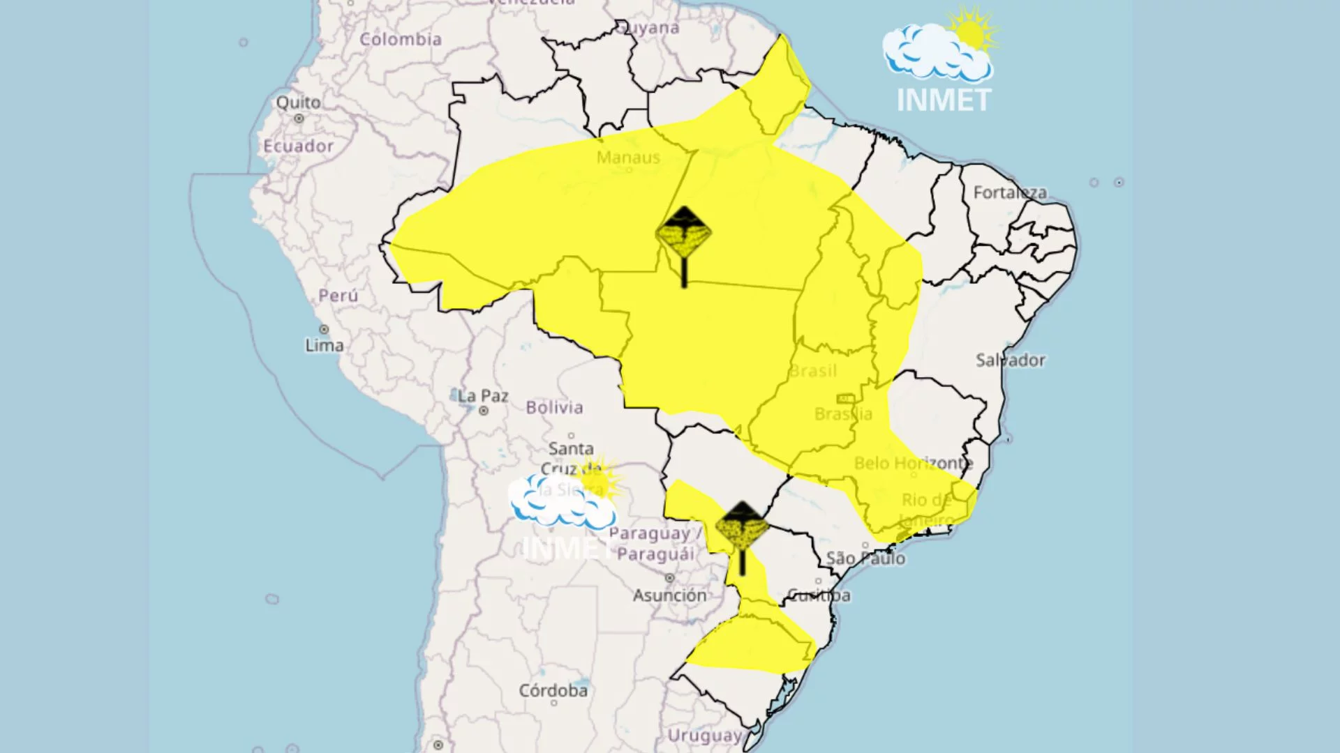 Sudoeste do MA tem alerta amarelo para chuvas nesta segunda (24)