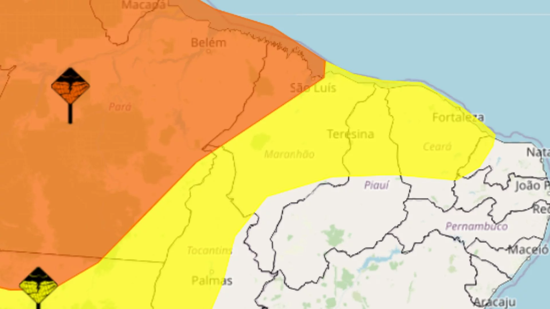 MA segue sob dois alertas climáticos nas próximas horas