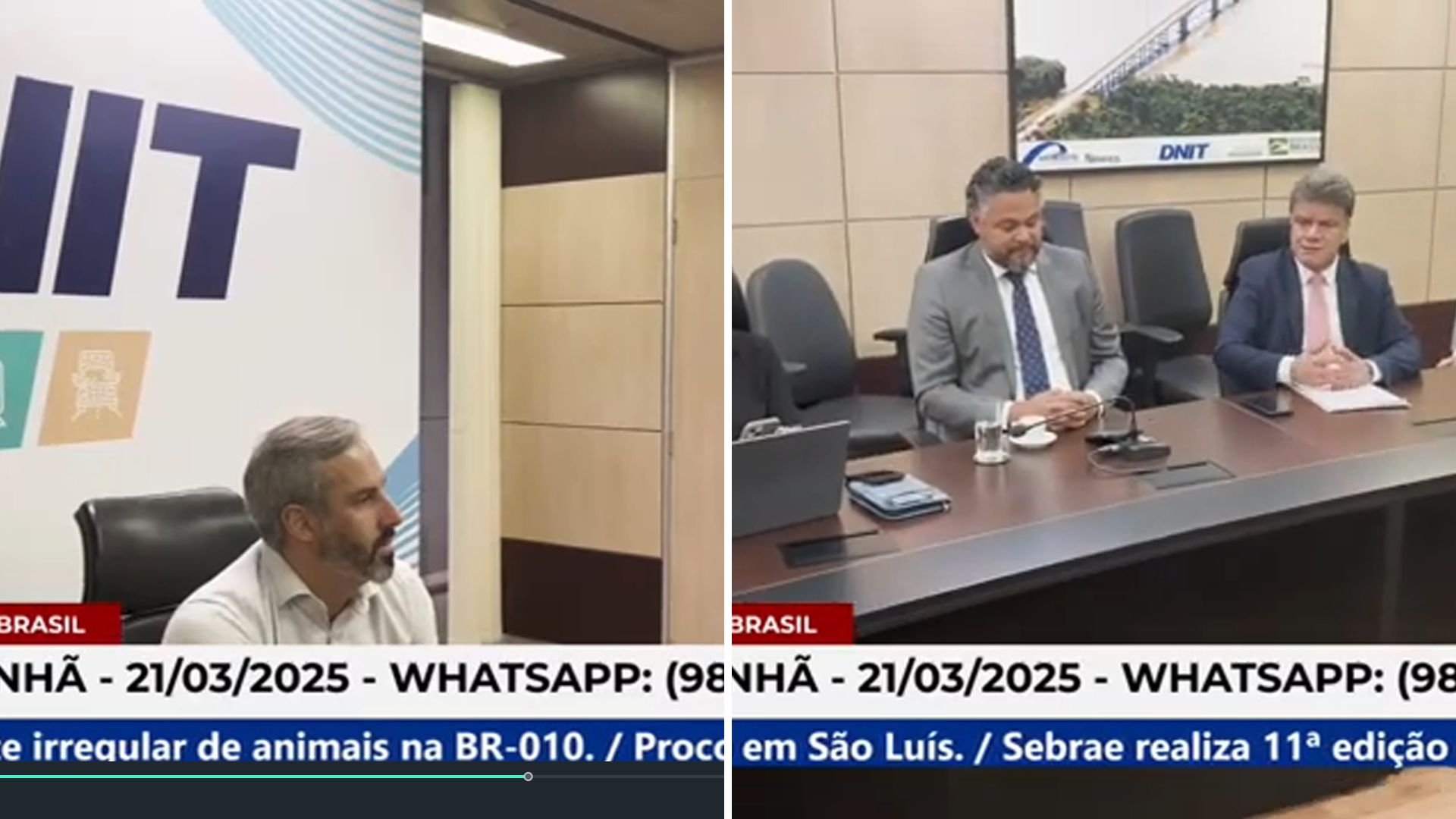 VÍDEO: Comitiva cobra do DNIT celeridade nas obras da ponte que caiu