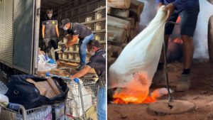 VÍDEO: Polícia incinera 1 tonelada de drogas no Maranhão