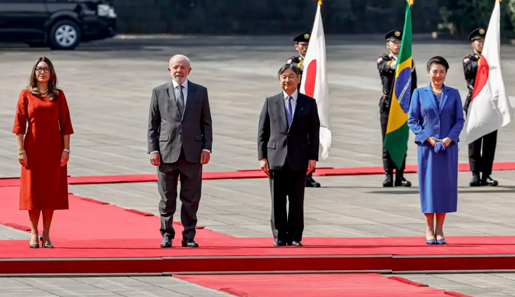 Lula e Janja são recebidos por casal imperial do Japão