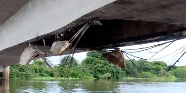 VÍDEO: Ponte sobre o Rio Pindaré é interditada após apresentar problemas na estrutura