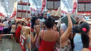 VÍDEO: Promoção de ovos gera tumulto em supermercado de Fortaleza