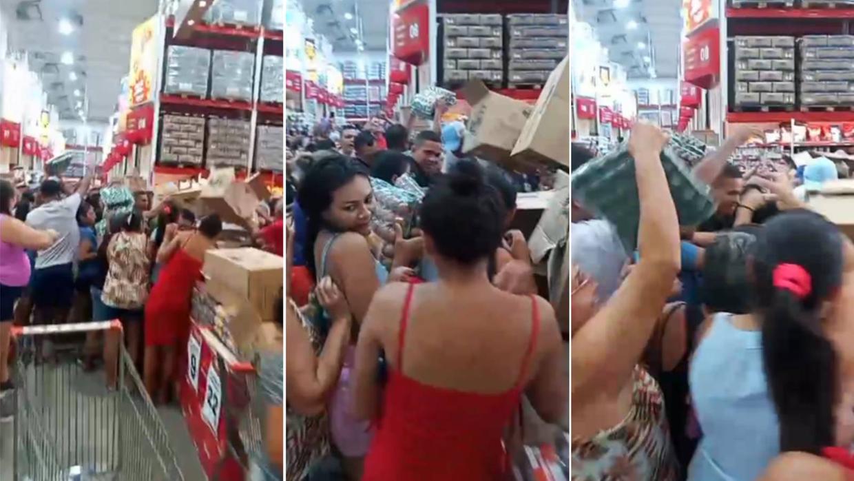 VÍDEO: Promoção de ovos gera tumulto em supermercado de Fortaleza