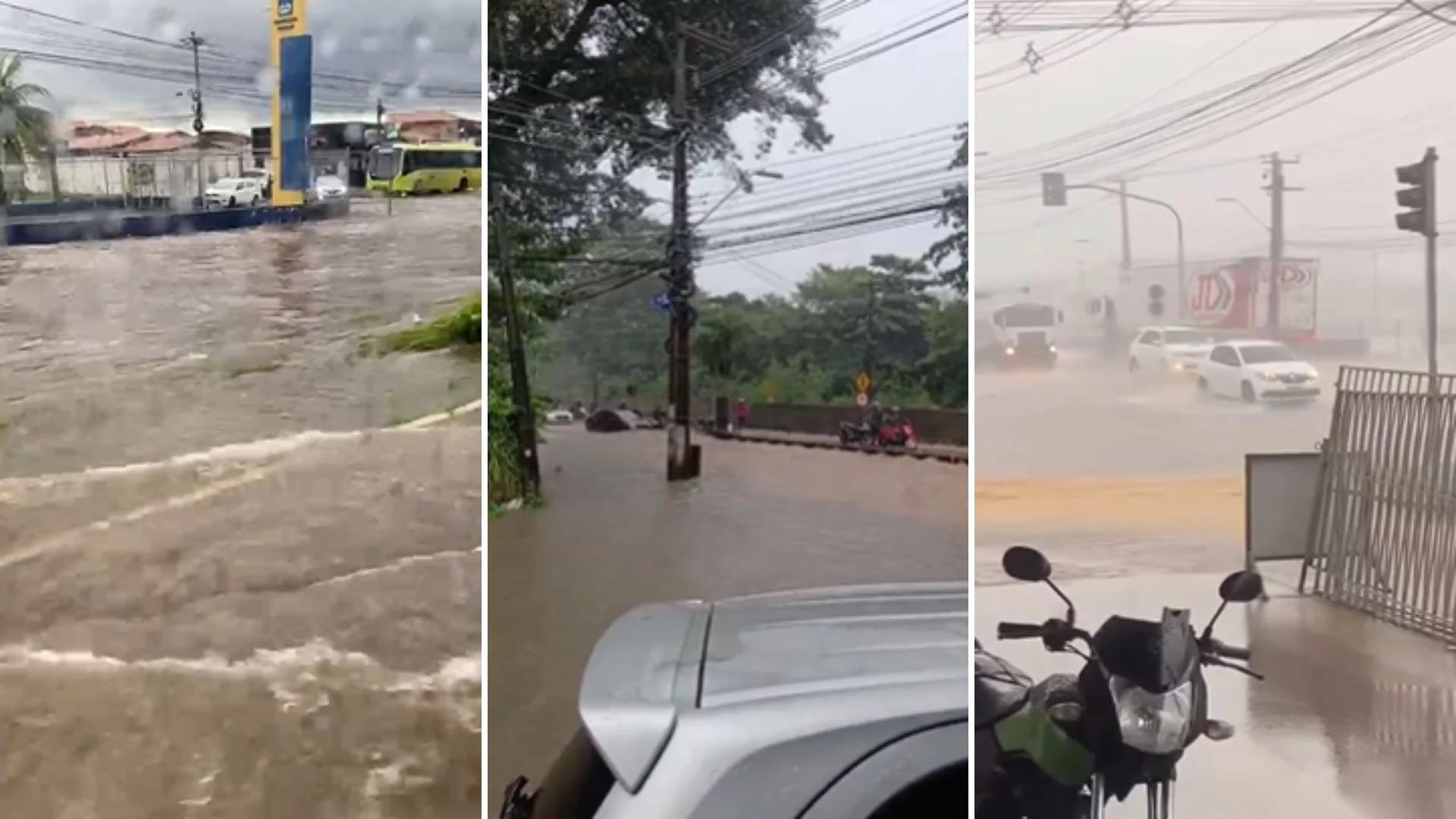VÍDEO: Forte temporal provoca estragos e alagamentos na Grande Ilha