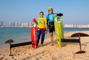 Bruno Lobo e Socorro Reis treinam para a disputa da Fórmula Kite