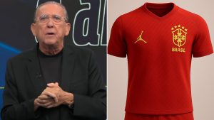 “Um crime”, diz Galvão Bueno sobre camisa vermelha da Seleção Brasileira