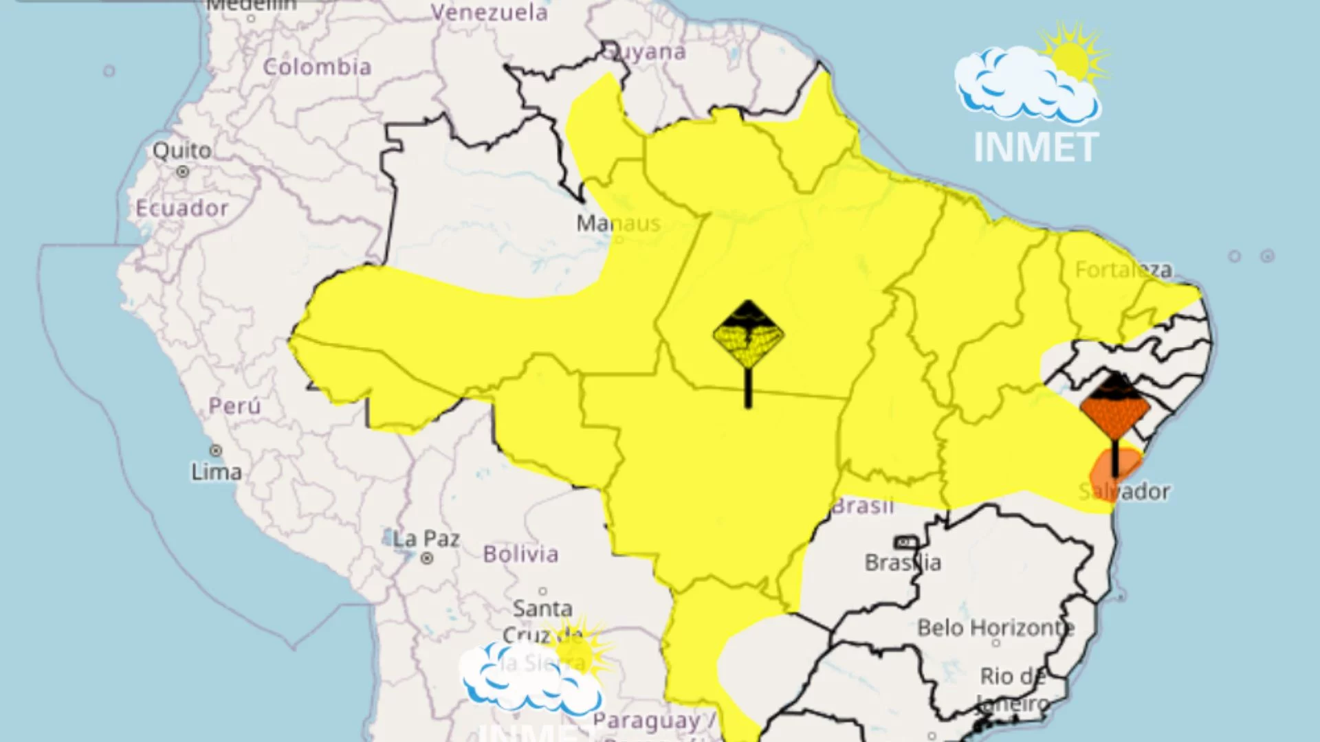 MA segue em alerta amarelo nesta terça-feira (22)