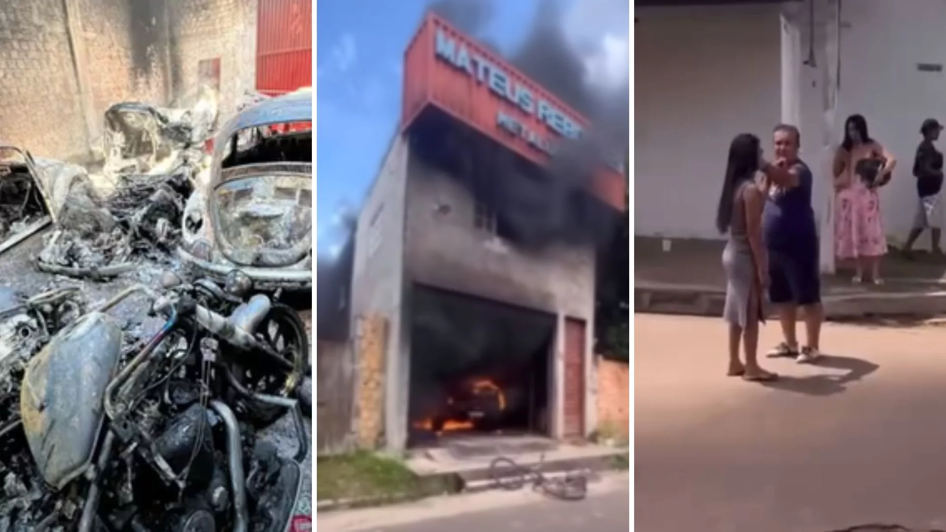 VÍDEO: Mulher ateia fogo em galpão com veículos de luxo, em Santa Inês