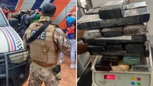 Polícia apreende 18kg de droga em ônibus de turismo no MA