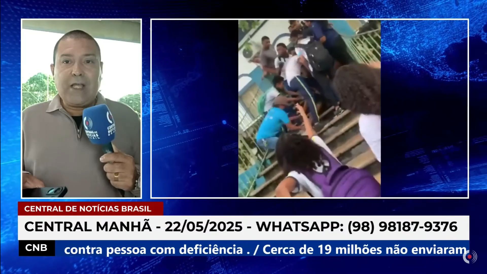 VÍDEO: Homem é preso após invadir escola e tentar estrangular aluna