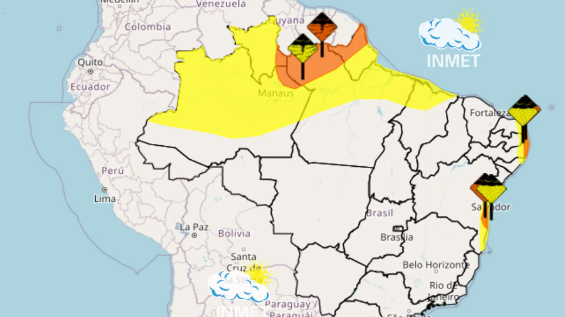 INMET volta a emitir alerta de chuva para 103 municípios do MA