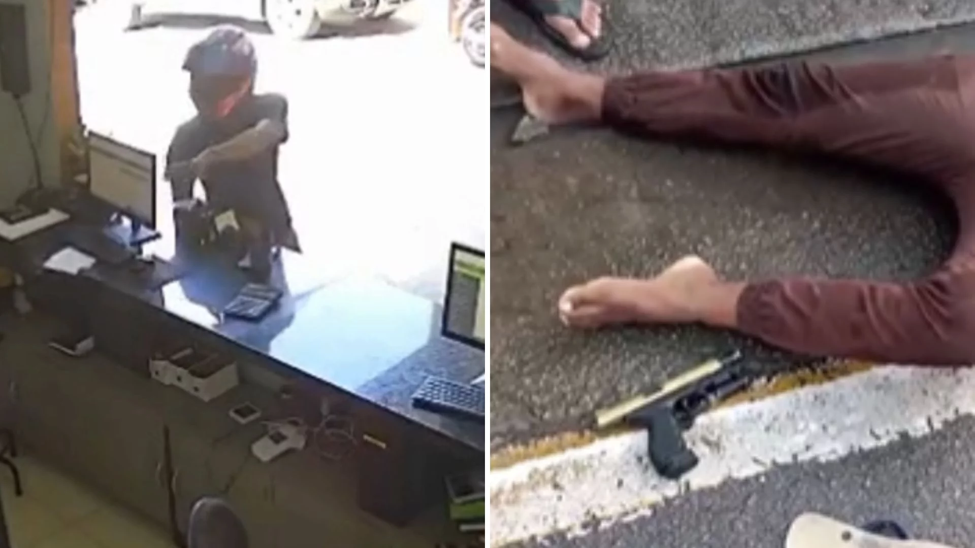 VÍDEO: PM mata criminoso durante tentativa de assalto a loja