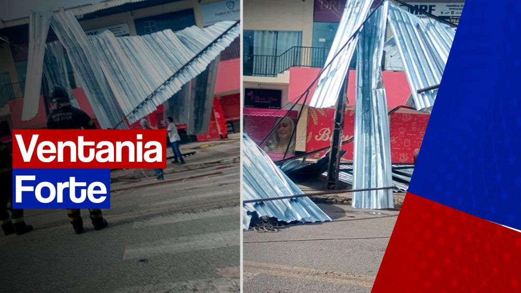 Ventania derruba telhado de ponto comercial em São Luís