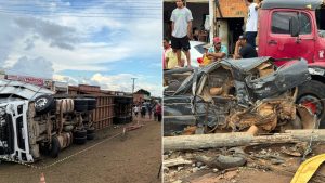 VÍDEO: Motociclista morre após ser esmagado por caminhão boiadeiro
