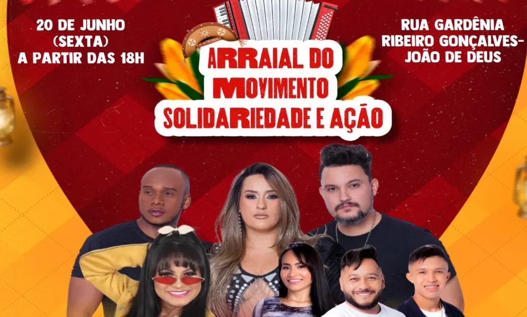 Arraial do Movimento Solidariedade será realizado dia 20 com diversas atrações