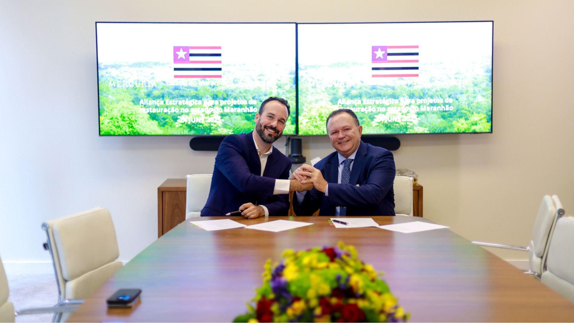 Brandão firma parceria de US$100 mi para recuperar florestas no MA