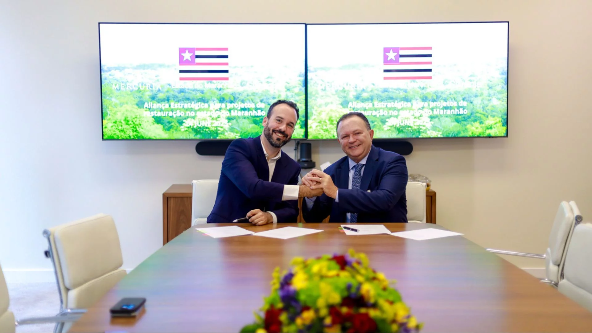 Brandão firma parceria de US$100 mi para recuperar florestas no MA