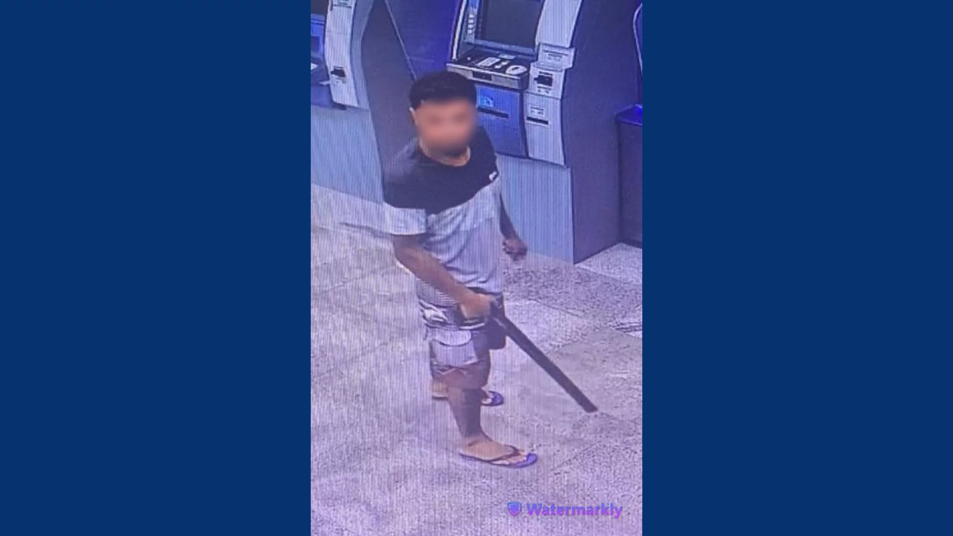 Homem é preso por tentar furtar agência bancária usando um machado