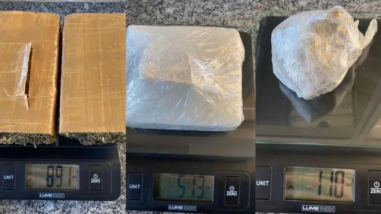 PRF apreende mais de 1,5kg de entorpecentes em micro-ônibus, na BR-230