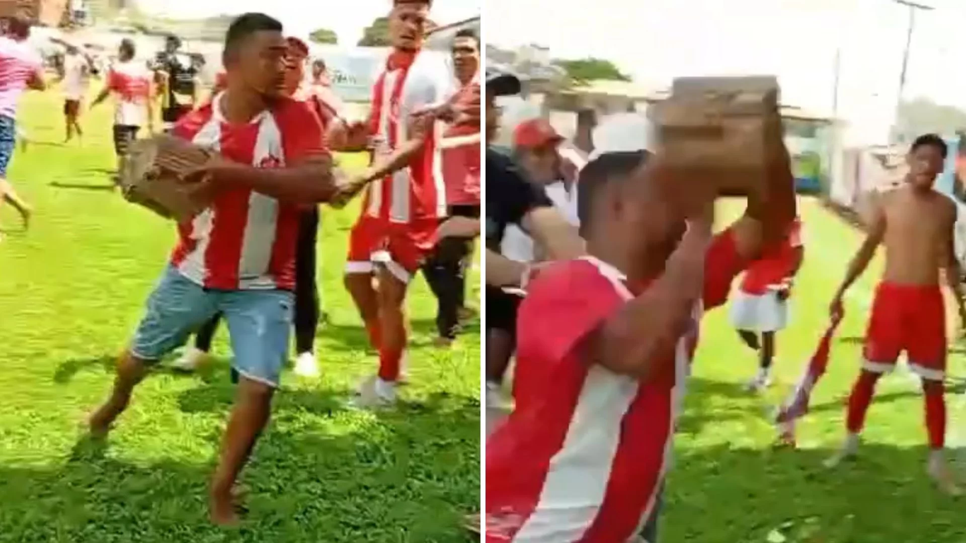 VÍDEO: Árbitro leva pedrada na cabeça após partida de futebol