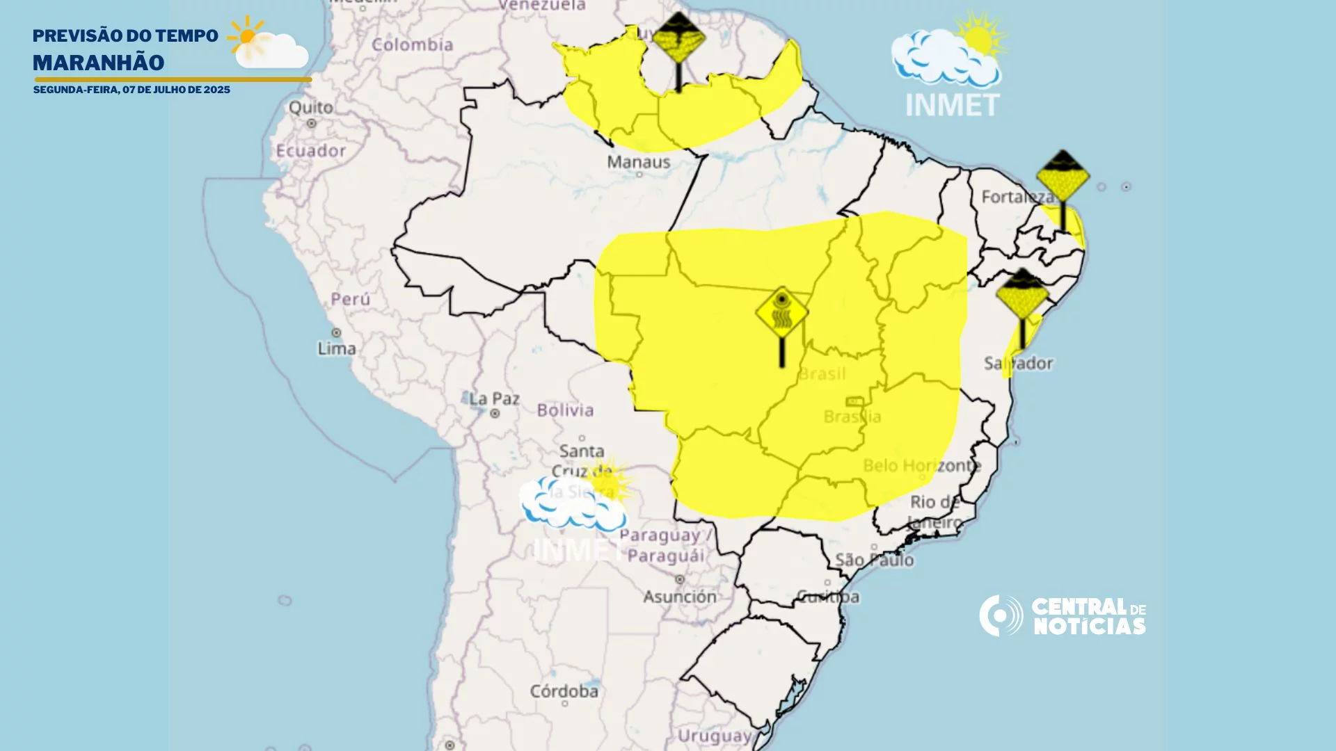 Baixa umidade do ar atinge 52 municípios do MA, alerta INMET