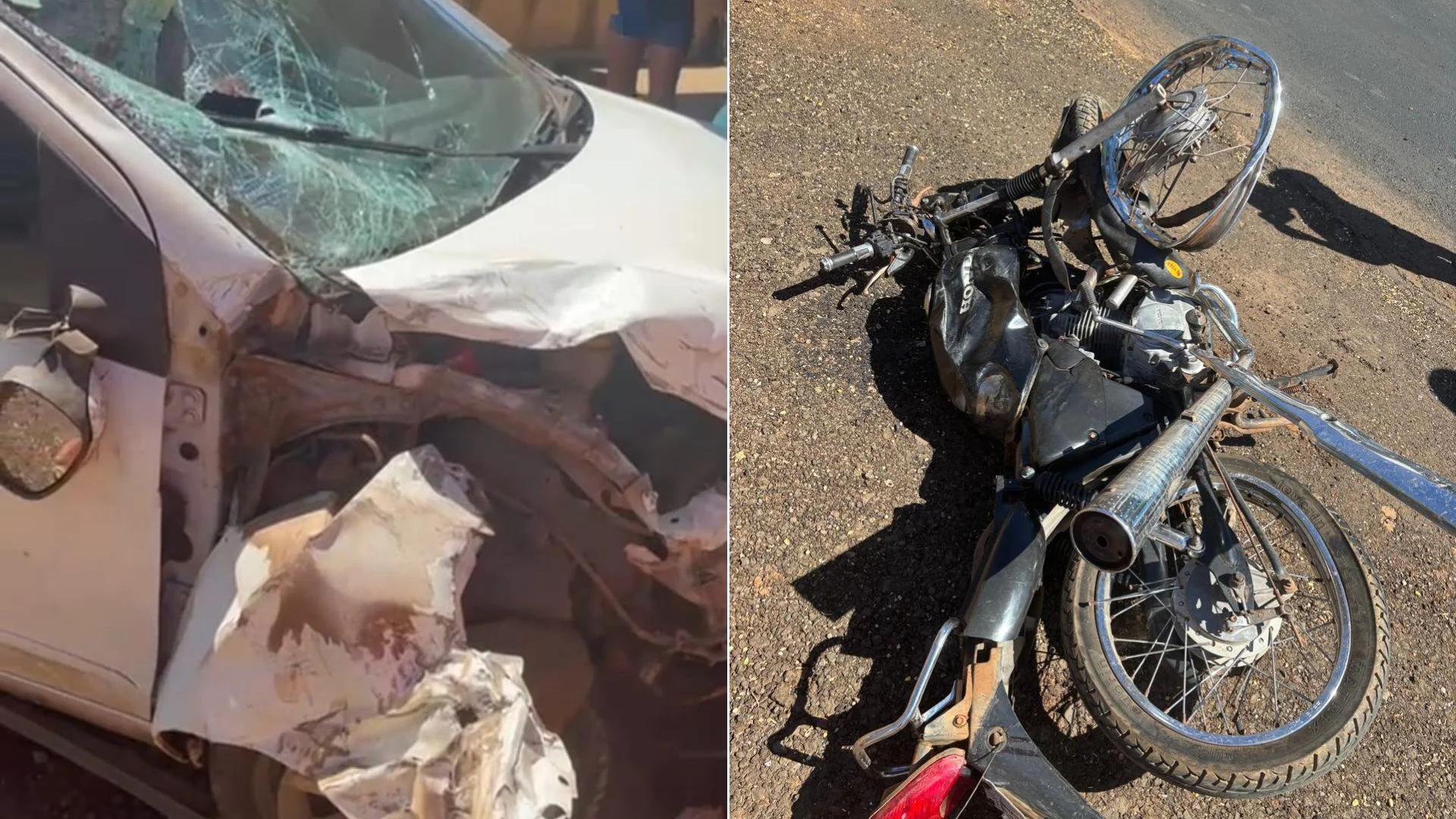 VÍDEO: Motociclista morre e criança fica ferida em colisão
