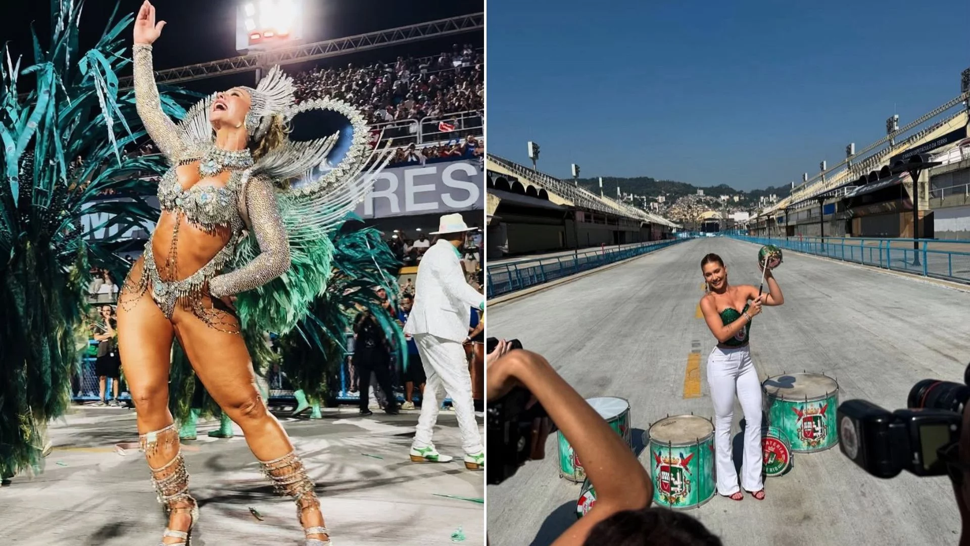 Paolla Oliveira fala sobre entregar coroa da Grande Rio a Virginia