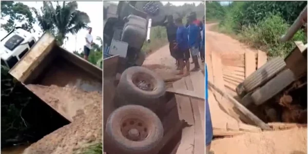 Desabamento de ponte isola povoado em Pedro do Rosário