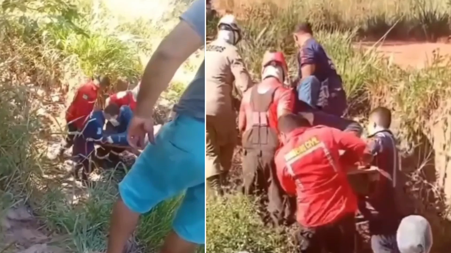 VÍDEO: Homem cai de ponte e é resgatado após horas