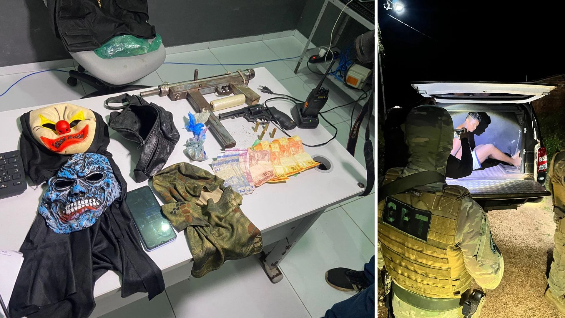 VÍDEO: Trio é  preso por envolvimento em homicídios e tribunal do crime