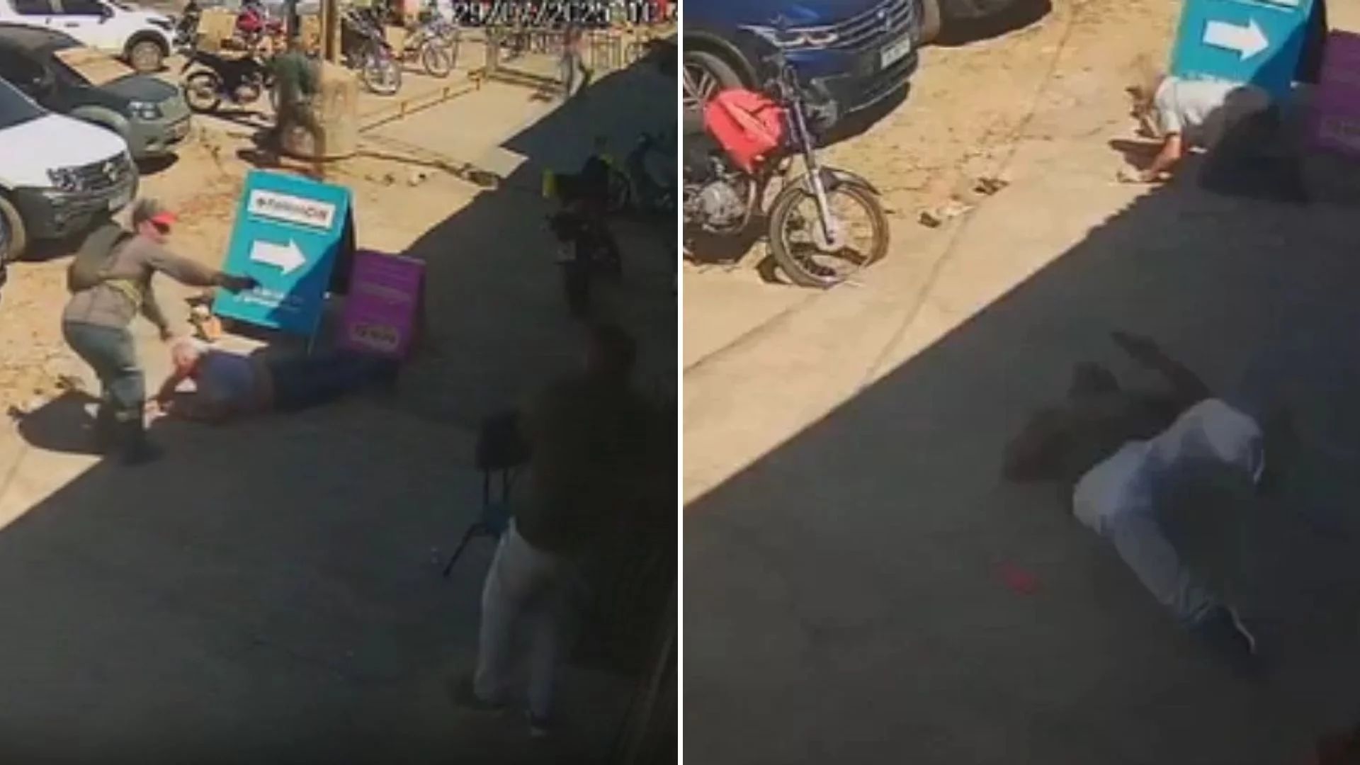 VÍDEO: Segurança é baleado durante tentativa de assalto