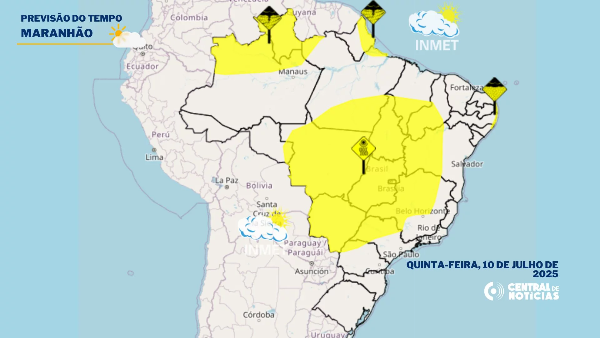MA enfrenta baixa umidade e chuvas isoladas nesta quinta (10)
