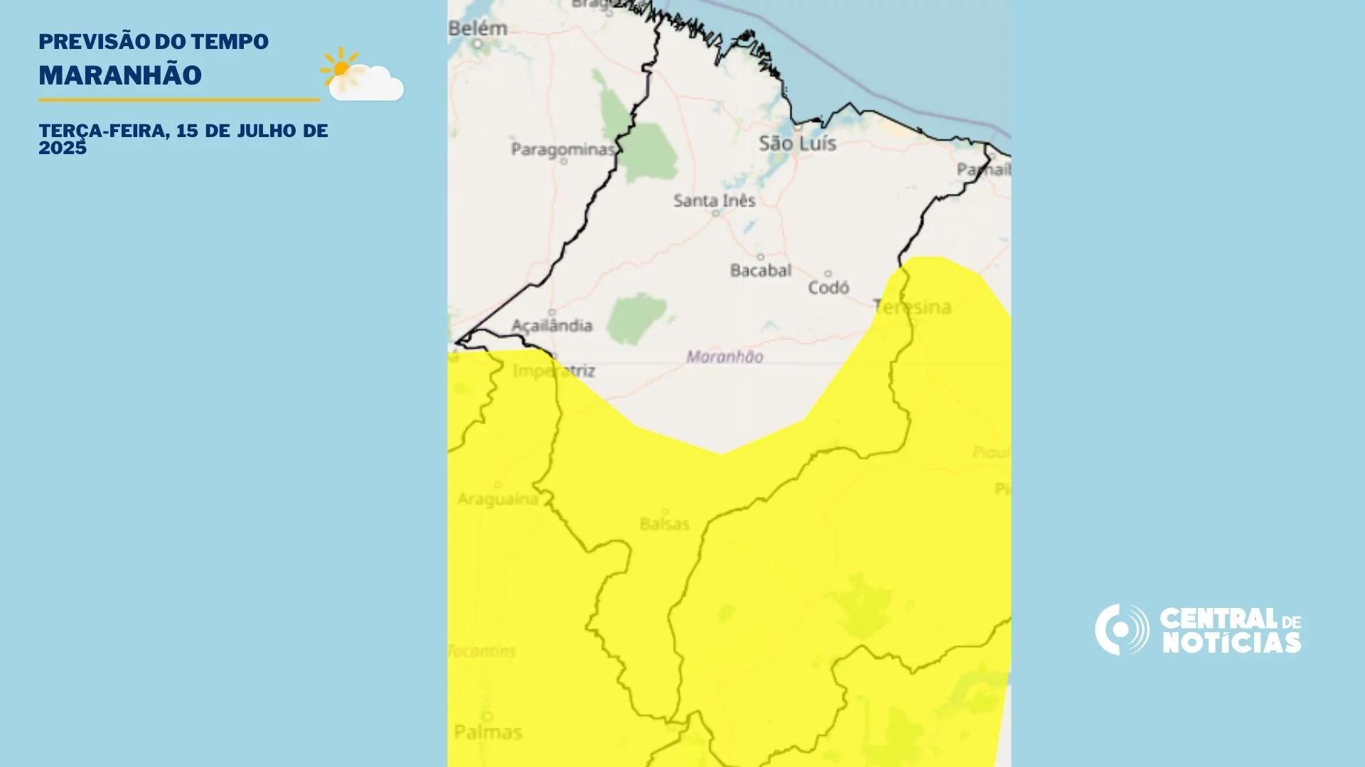 INMET emite alerta de baixa umidade para 45 cidades do MA