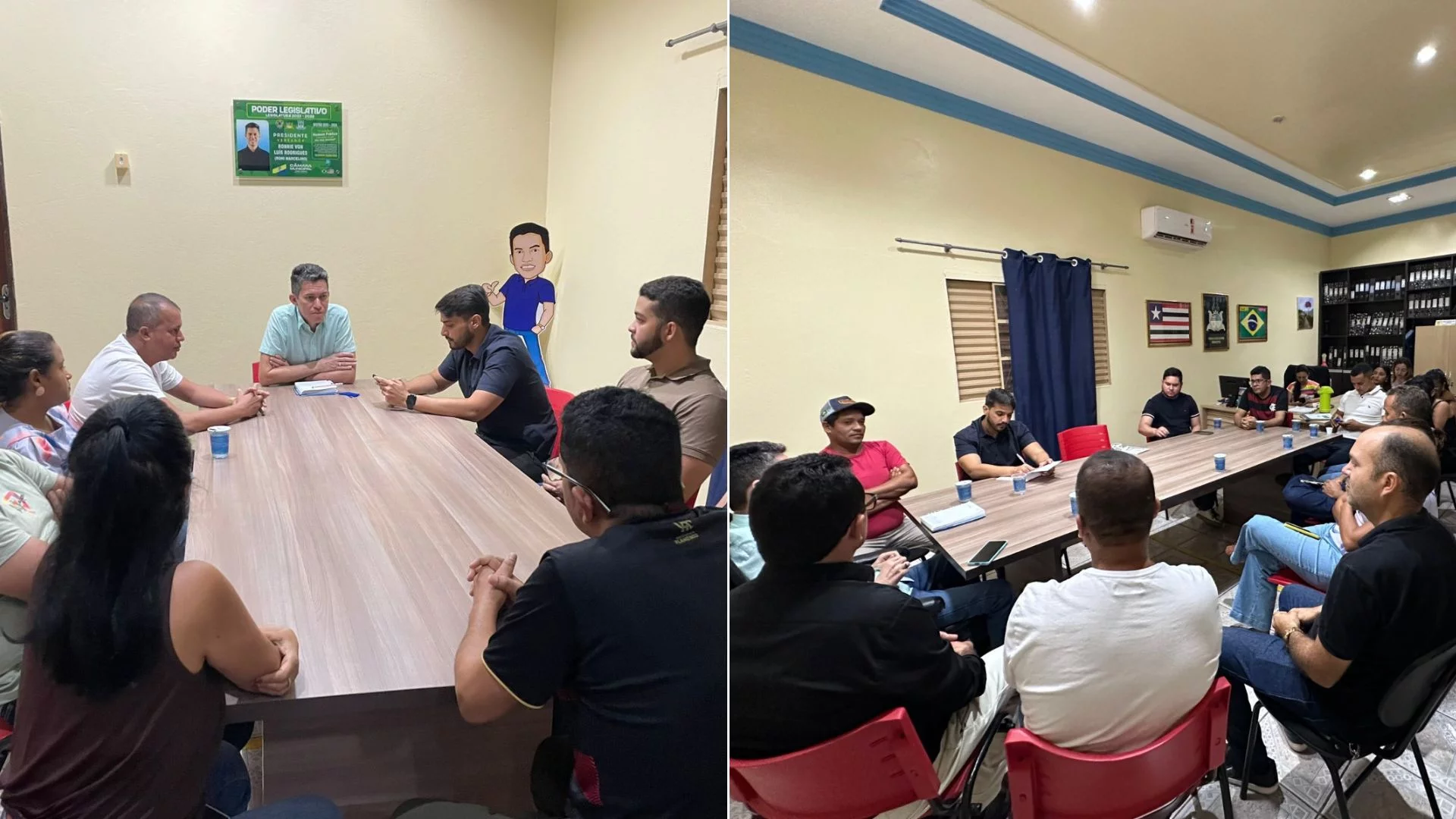 Presidente Roni Marcelino recebe visita de assessores da Secretaria de Estado da Saúde