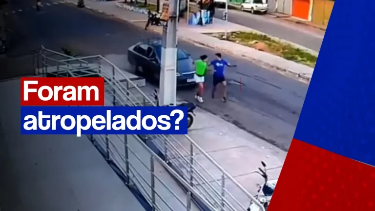 Câmara grava momento exato de acidente envolvendo casal de policiais