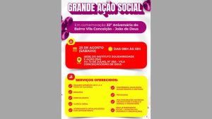 Vila Conceição/João de Deus celebra aniversário com grande Ação Social